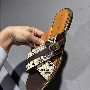 Tory Burch Multicolor Snakeskin Sandals